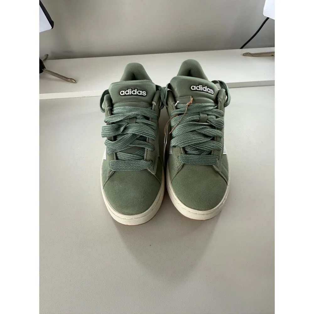 Adidas Grand Court Alpha 00s Cloudfoam Womens Matcha Suede Sneakers Size 8.5 NIB